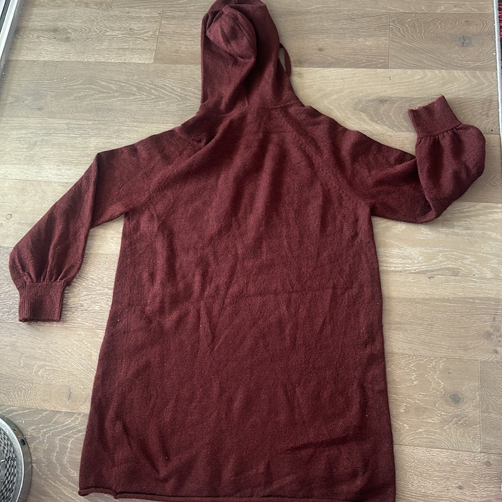 LOFT Outlet Long Sleeve Knit Lounge Hooded Dress